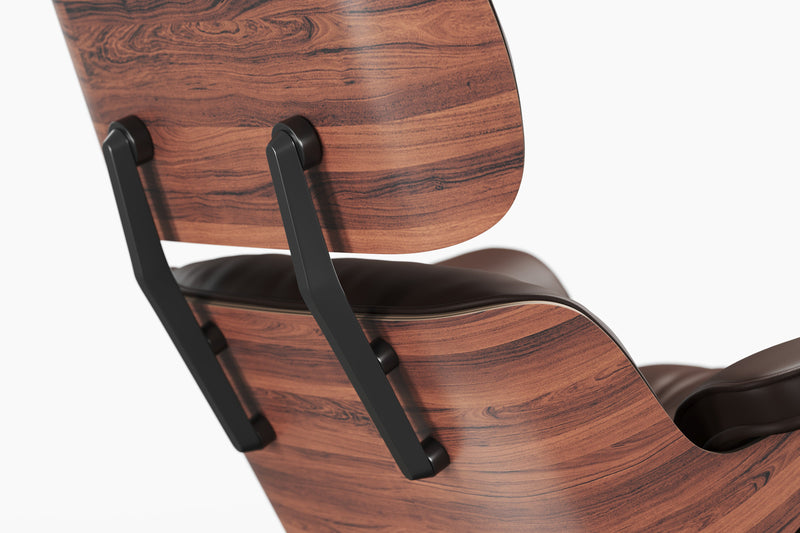 Valencia Armoni Top Grain Leather Lounge Chair & Ottoman, Dark Chocolate