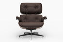 Valencia Armoni Top Grain Leather Lounge Chair & Ottoman, Dark Chocolate
