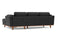 Valencia Artisan Top Grain Leather Three Seats with Right Chaise Sofa, Black