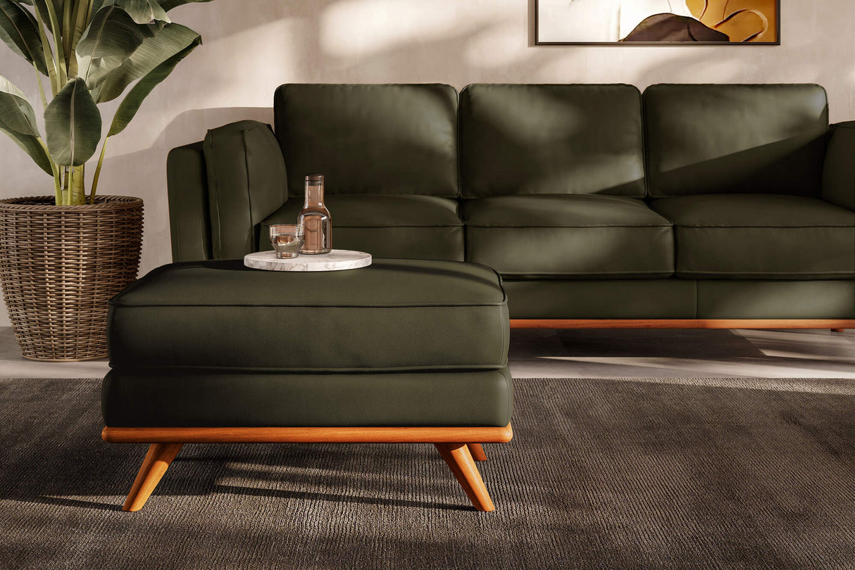 Artisan Leather Ottoman