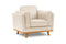 Valencia Artisan Top Grain Leather Accent Chair, Beige