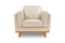 Valencia Artisan Top Grain Leather Accent Chair, Beige