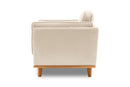 Valencia Artisan Top Grain Leather Accent Chair, Beige