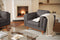 Valencia Artisan Top Grain Leather Accent Chair, Modern Grey