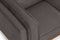 Valencia Artisan Top Grain Leather Accent Chair, Modern Grey