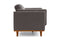 Valencia Artisan Top Grain Leather Accent Chair, Modern Grey