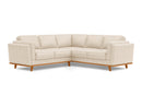 Valencia Artisan Top Grain Leather L-Shape Corner Sectional Sofa, Beige