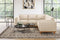 Valencia Artisan Top Grain Leather L-Shape Corner Sectional Sofa, Beige
