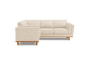 Valencia Artisan Top Grain Leather L-Shape Corner Sectional Sofa, Beige