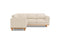 Valencia Artisan Top Grain Leather L-Shape Corner Sectional Sofa, Beige