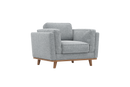 Valencia Artisan Swiss Linen Accent Chair, Light Grey