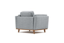 Valencia Artisan Swiss Linen Accent Chair, Light Grey