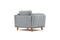 Valencia Artisan Swiss Linen Accent Chair, Light Grey