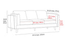 Valencia Artisan Swiss Linen Three Seat Sofa, Grey