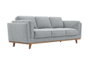 Valencia Artisan Swiss Linen Three Seat Sofa, Grey