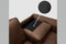 Valencia Artisan Top Grain Leather L-Shape Corner Sectional Sofa, Dark Chocolate