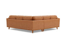 Valencia Artisan Top Grain Leather L-Shape Corner Sectional Sofa, Cognac