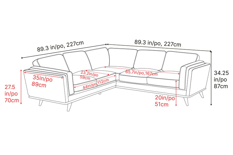 Valencia Artisan Top Grain Leather L-Shape Corner Sectional Sofa, Modern Grey