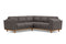 Valencia Artisan Top Grain Leather L-Shape Corner Sectional Sofa, Modern Grey