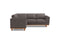 Valencia Artisan Top Grain Leather L-Shape Corner Sectional Sofa, Modern Grey
