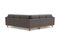 Valencia Artisan Top Grain Leather L-Shape Corner Sectional Sofa, Modern Grey