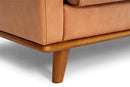 Valencia Artisan Top Grain Leather Loveseat Sofa, Cognac