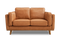 Valencia Artisan Top Grain Leather Loveseat Sofa, Cognac