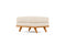 Valencia Artisan Top Grain Leather Ottoman, Beige