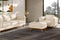 Valencia Artisan Top Grain Leather Ottoman, Beige
