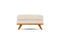 Valencia Artisan Top Grain Leather Ottoman, Beige