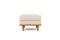 Valencia Artisan Top Grain Leather Ottoman, Beige