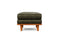 Valencia Artisan Top Grain Leather Ottoman, Green