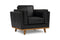 Valencia Artisan Top Grain Leather Accent Chair, Black
