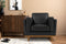 Valencia Artisan Top Grain Leather Accent Chair, Black