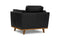 Valencia Artisan Top Grain Leather Accent Chair, Black