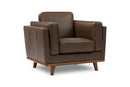 Valencia Artisan Top Grain Leather Accent Chair, Chocolate