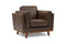 Valencia Artisan Top Grain Leather Accent Chair, Chocolate