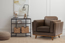 Valencia Artisan Top Grain Leather Accent Chair, Chocolate
