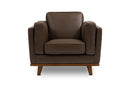 Valencia Artisan Top Grain Leather Accent Chair, Chocolate