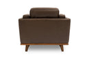 Valencia Artisan Top Grain Leather Accent Chair, Chocolate