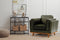 Valencia Artisan Top Grain Leather Accent Chair, Olive Green