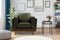 Valencia Artisan Top Grain Leather Accent Chair, Olive Green