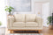 Valencia Artisan Top Grain Leather Loveseat Sofa, Beige