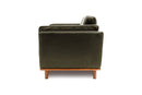 Valencia Artisan Top Grain Leather Loveseat Sofa, Olive Green