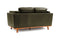 Valencia Artisan Top Grain Leather Loveseat Sofa, Olive Green