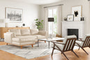 Valencia Artisan Top Grain Leather Three Seats with Left Chaise Sofa, Beige