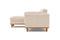 Valencia Artisan Top Grain Leather Three Seats with Left Chaise Sofa, Beige