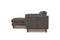 Valencia Artisan Top Grain Leather Three Seats with Left Chaise Sofa, Modern Grey