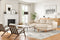 Valencia Artisan Top Grain Leather Three Seats with Right Chaise Sofa, Beige