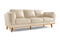 Valencia Artisan Top Grain Leather Wide Three Seats Sofa, Beige